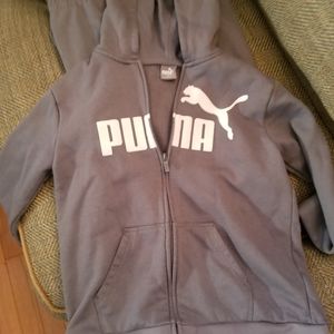 Puma sweat pants and matching full zip hoodie
